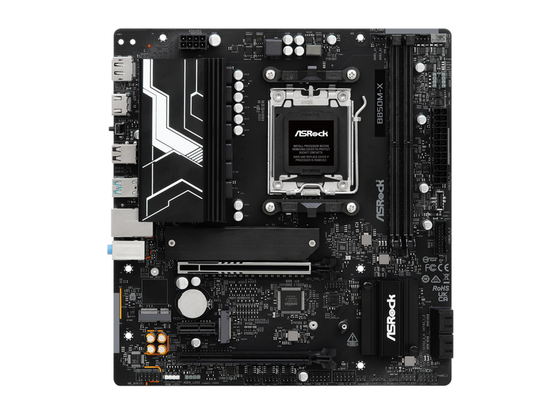 ASRock B850M-X R2.0 AM5 Micro-ATX Motherboard: AMD Ryzen 9000/8000/7000 Ready |