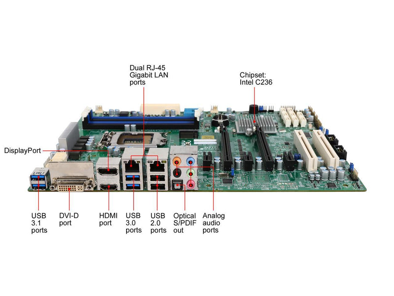 Supermicro ATX DDR4 LGA 1151 Motherboards X11SAE-O