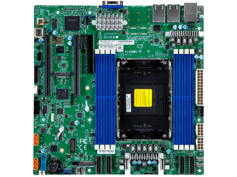 Supermicro X14SBM-TF Server Motherboard, Intel® Xeon® 6700E-series processors,