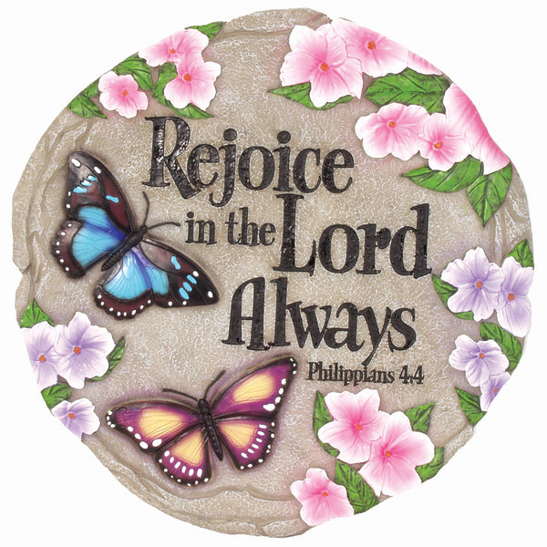 Rejoice Butterfly Stepping Stone