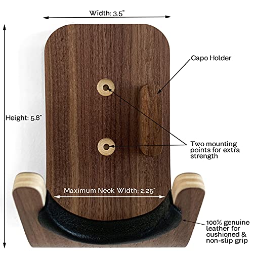 STRUMMM GUITAR WALL MOUNT MODERN HANGER WALL STORAGE & DISPLAY - WALNUT - Like New
