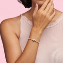 PANDORA HEART CLASP SNAKE CHAIN BRACELET 7.5" 90719-19 - STERLING SILVER - Like New