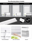 LazBlinds 2-inch Cordless Faux Wood Blinds with Royal Valance - White - Like New