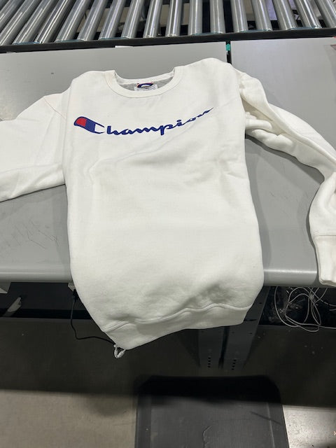 CHAMPION XL WHITE PULLOVER SWEATSHIRT - WHITE - Like New