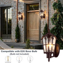 SUCOLITE LARGE SIZE OUTDOOR WALL LIGHT FIXTURES BROWN EXTERIOR LIGHTING FIXTURES - Like New