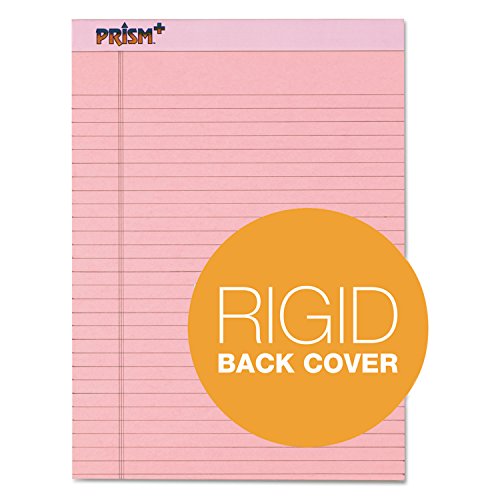 TOPS PRISM WRITING PADS, LEGAL RULE, PINK, PERFORATED 50 SHEETS 12 PACK (63150) - Brand New