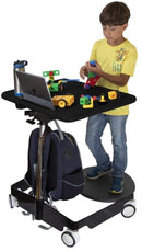 Kore Design Kids Sit-Stand Mobile Student Desk, Adjustable 31-38in, Black - Like New