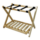 Casual Home Luggage Rack with Shelf, Natural - Like New