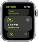 Apple Watch SE GPS 44mm Silver Aluminum Case  White Sport Band MYDQ2LL/A - Like New