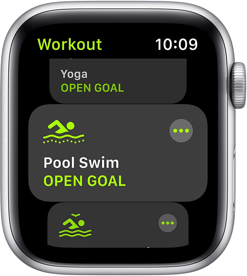 Apple Watch SE GPS 44mm Silver Aluminum Case  White Sport Band MYDQ2LL/A - Like New
