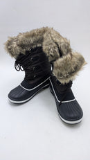 Mysoft Waterproof Winter Boots Warm Insulated Snow Size: 8 - Brown/Black/White - Brand New