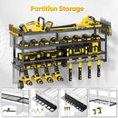POKIPO LARGE POWER TOOL ORGANIZER WALL MOUNT 4 LAYERS PKP231128 - BLACK - Like New