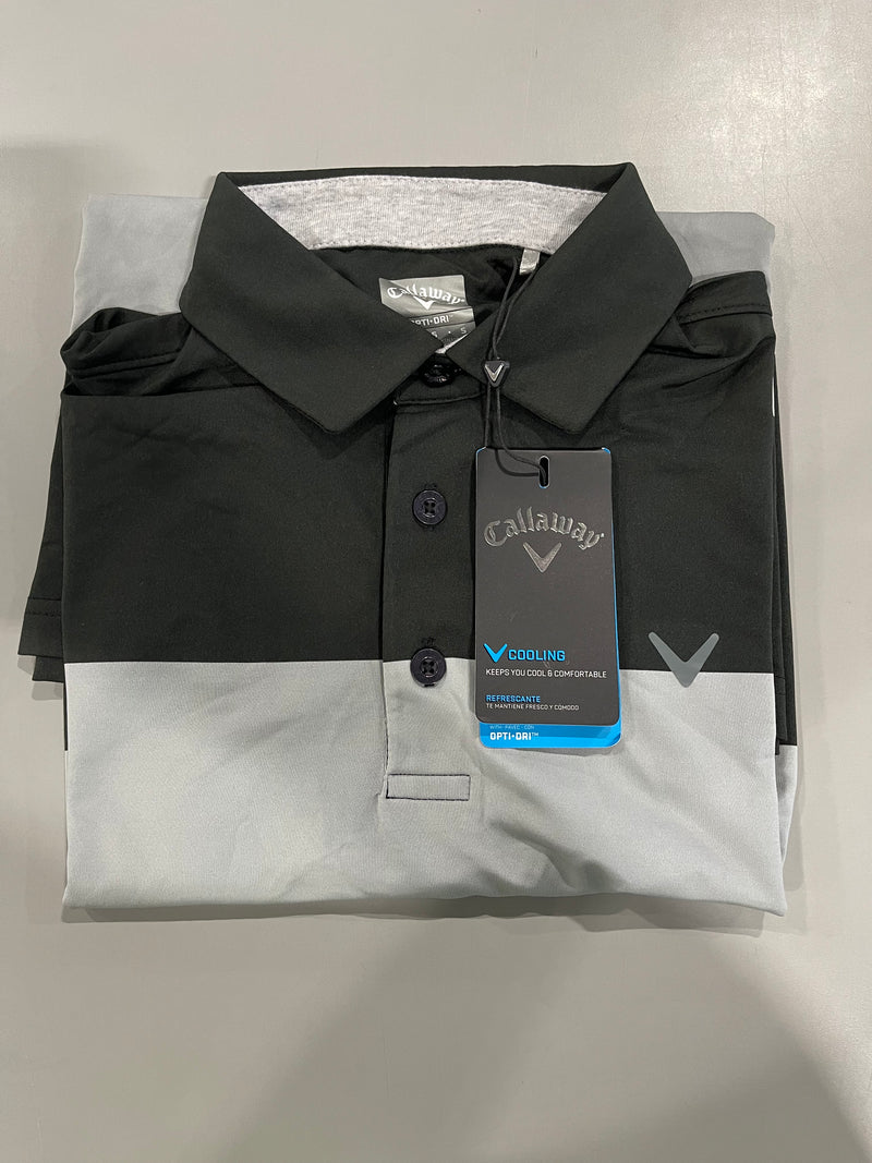 CALLAWAY MEN'S SURPRISE POLO - SIZE: MEN S - BLACK/GRAY - Like New