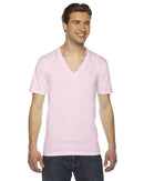 2456W AMERICAN APPAREL UNISEX FINE JERSEY V-NECK LIGHT PINK XS - Like New