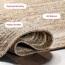 nuLOOM Rikki Off White Bordered Power Loomed Runner Rug 2' x 10' - Brand New