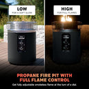 NINJA FIRESIDE360 FIRE PIT & HEATER, 80,000 BTU, 3 MODES, PUSH START - BLACK - Like New