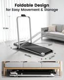 YAGUD WALKING PAD WITH 8% INCLINE, 3 IN 1 TREADMILL FOR HOME & OFFICE - SILVER - Like New