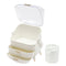 Ceraburet Makeup Organizer Storage Box Dustproof Lid Decorative - White - Like New