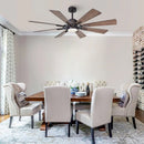 PARROT UNCLE 60" FARMHOUSE INTEGRATED LED WINDMILL CEILING FAN OIL-RUBBED BRONZE - Like New