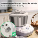 YUCHANLUCK DOUGH MIXER 7.4QT LARGE CAPACITY ELECTRONIC FUNCTION - WHITE/GRAY - Like New