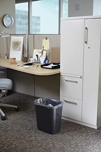 RUBBERMAID COMMERCIAL PRODUCTS RESIN WASTEBASKET/TRASH,7-GALLON/28-QUART - GRAY - Like New