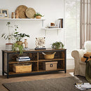 VASAGLE TV STAND 4 CUBBY TV CABINET UP TO 65" TV TABLE UNIT ADJUSTABLE LTV304B01 - Like New