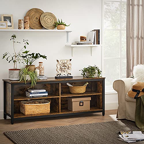 VASAGLE TV STAND 4 CUBBY TV CABINET UP TO 65" TV TABLE UNIT ADJUSTABLE LTV304B01 - Like New