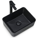 Black Vessel Sink iAnomla 16"x12” Rectangular Above Counter Matte Black - Brand New