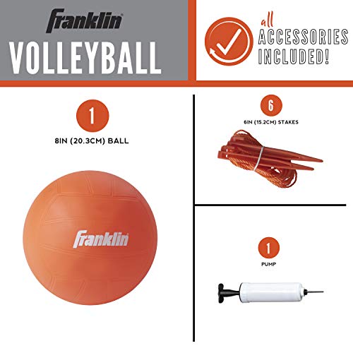 FRANKLIN SPORTS STARTER VOLLEYBALL SET 337-02-0052 - ORANGE - Like New