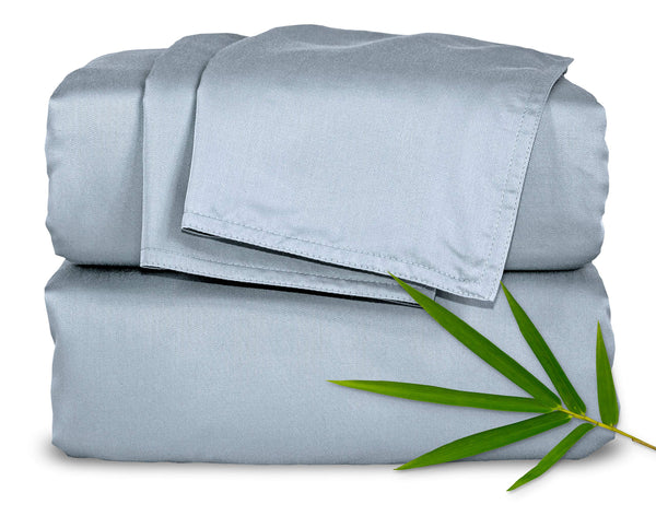 PURE BAMBOO TWIN SHEETS, GENUINE 100% ORGANIC, LUXURIOUSLY SOFT (TWIN, BLUE) - Like New