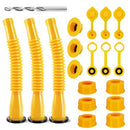 CYLUER GAS CAN SPOUT REPLACEMENT, ANTI-SPILL GAS CAN NOZZLE REPLACMENT, - YELLOW - Like New