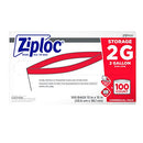 SC Johnson Professional Ziploc Storage Bags - 2 Gallon, 100 Count - Brand New