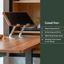 BRANCH ADJUSTABLE LAPTOP STAND PORTABLE WOODEN LAPTOP RISER CUSTOMIZABLE WALNUT - Like New