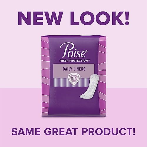 POISE DAILY INCONTINENCE PANTY LINERS, VERY LIGHT ABSORBENCY, LONG, 44 COUNT - Brand New