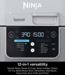 Ninja SF303CO 12-in-1 Functions Speedi Rapid Cooker Air Fryer 6-Quart Light Gray Like New