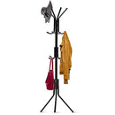 Free-Standing Coat Rack Metal Stand Hall Tree Entry-Way Furniture - Black - Brand New