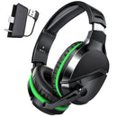 WOLFLAWS WIRELESS GAMING HEADSET GAMERS MAC,SWITCH - BLACK/GREEN - Like New