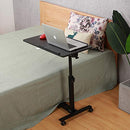 TIGERDAD OVER BED TABLE WHEELS ADJUSTABLE ROLLING LAPTOP TABLE QQ-8A - BLACK - Like New