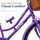 QARSWA 26 Inch Women's Beach Cruiser Bike, Step-Through - Purple - Brand New