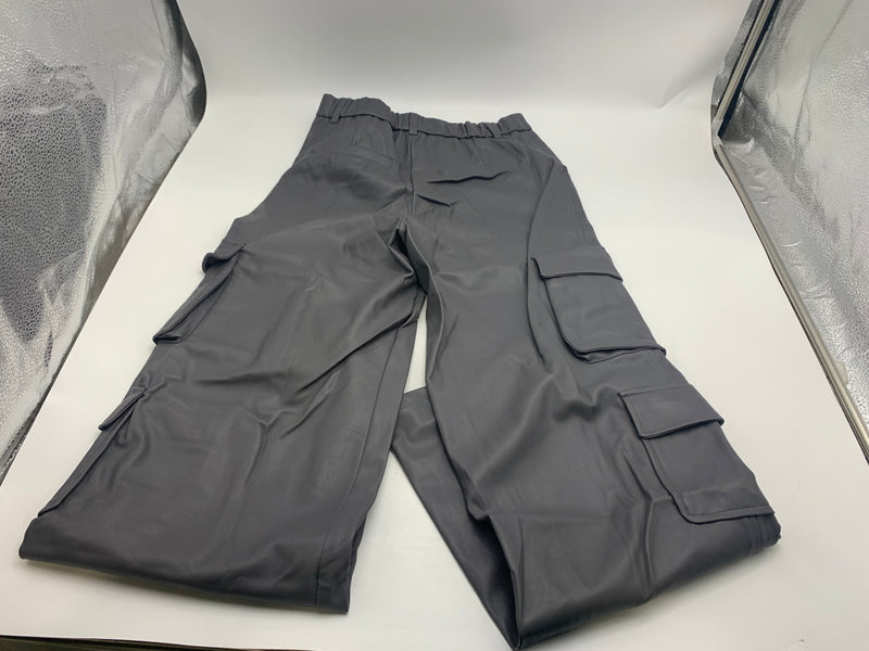LOVE TREE WOMEN'S VEGAN LEATHER PANTS - SIZE: WOMEN L - GRAY - Brand New