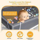 Li'l Pengyu - Gray PJ-127M Large Baby Playpen 50x50 in Mat No Gaps - Gray - Like New