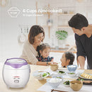 0671V CUCKOO BASIC RICE COOKER CR-0671V, (White/Purple) - Like New