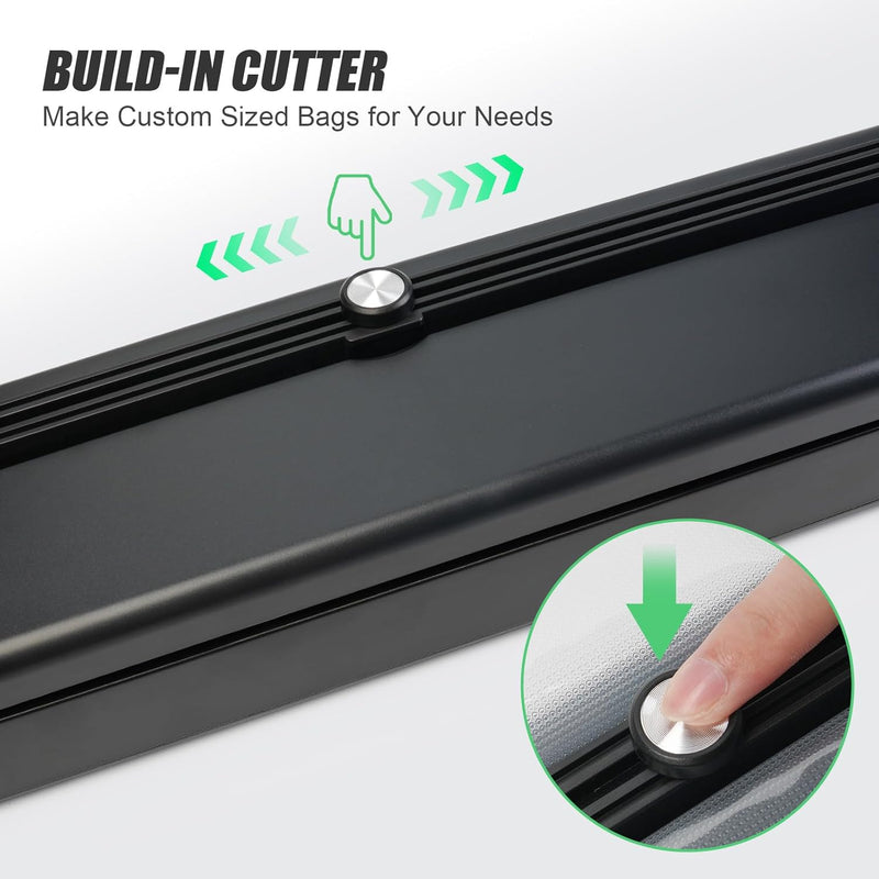 Etunsia Cordless Rechargeable Vacuum Sealer Machine - BLACK - Brand New