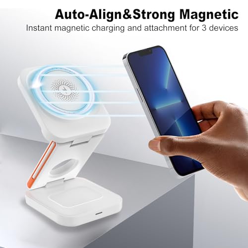 EFAITHFIX Upgrated 3 in 1 Wireless Charging Station Foldable Fast Wireless - Like New