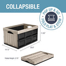 CLEVERMADE COLLAPSIBLE STORAGE BINS - TAN 3 PACK 46L - STACKABLE CONTAINERS - Like New