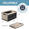 CLEVERMADE COLLAPSIBLE STORAGE BINS - TAN 3 PACK 46L - STACKABLE CONTAINERS - Like New