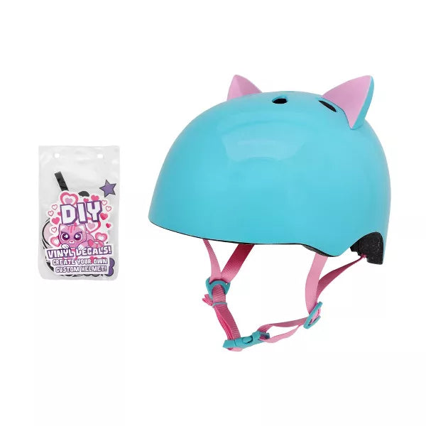 RASKULLZ CLING CAT CHILD HELMET - LIGHT BLUE - SIZE: WOMEN 50-54CM - LIGHT BLUE - Brand New