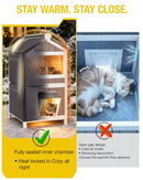 Heated Cat House for Oudoor Cats,Feral Cat Shelter for Winter B0D9XNG1HV - Brown - Brand New