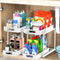 KJFEOIYE Under Sink Organizers Storage 2 Pack Large Capacity Heavy Load White - Like New