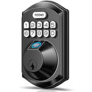 TEEHO TE002 FINGERPRINT DOOR LOCK - KEYLESS - TE002-1-MATTE/BLK - Matte Black - Like New